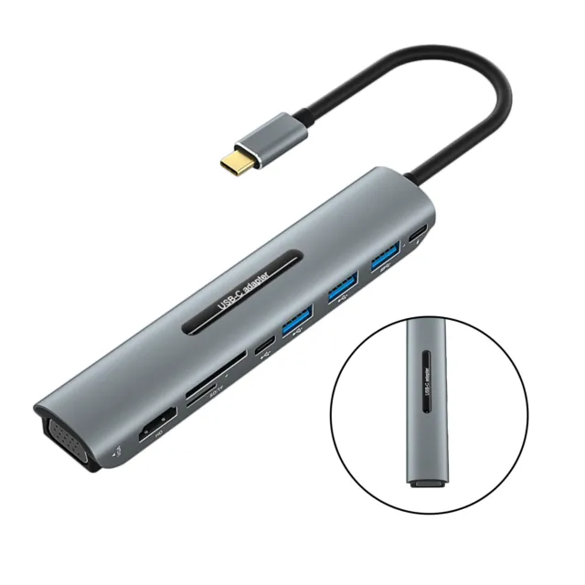 9 in 1 USB-C Docking Station 4K HD VGA PD 100W for MacBook and Type-C Laptops UE