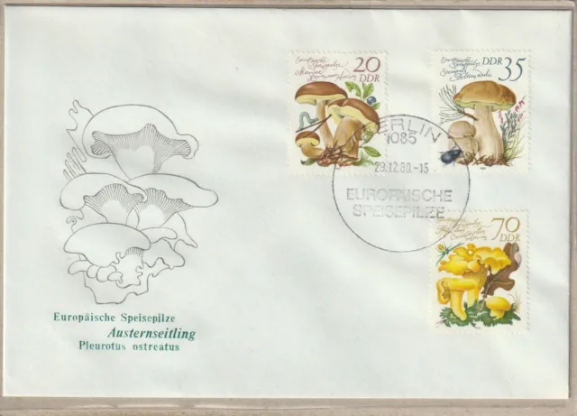 Ersttagsbrief - "Europäische Speisepilze - Austernseitling" Marken/Stempel 1980