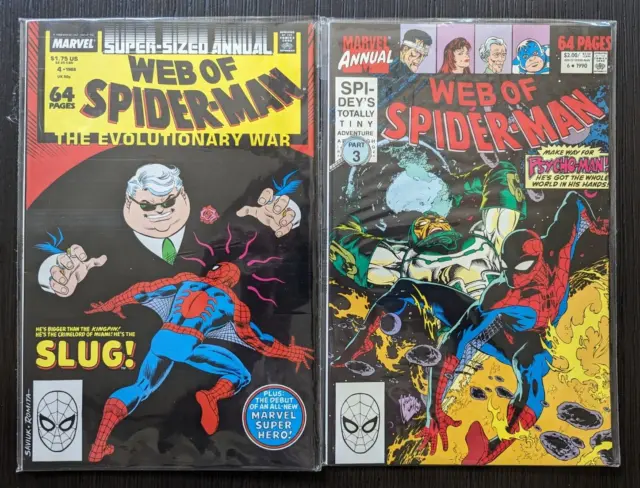WEB OF SPIDER-MAN Annual #4, 6 LOT, VF-NM