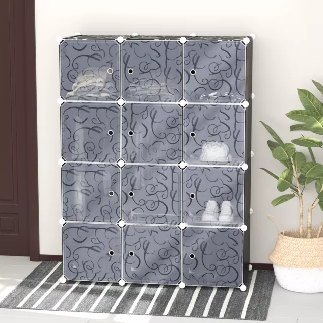 DIY Wardrobe Portable Interlocking Plastic Modular Closet Cabinet Cube Organiser