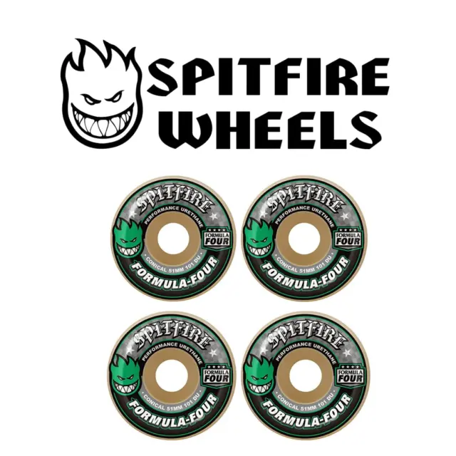 Spitfire Formula Four Conical 101D Skateboard Wheels - Set of 4
