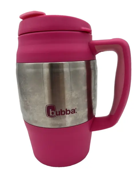 Bubba 34 oz Travel Mug Pink Plastic & Stainless Steel Insulated Hot Cold Pink