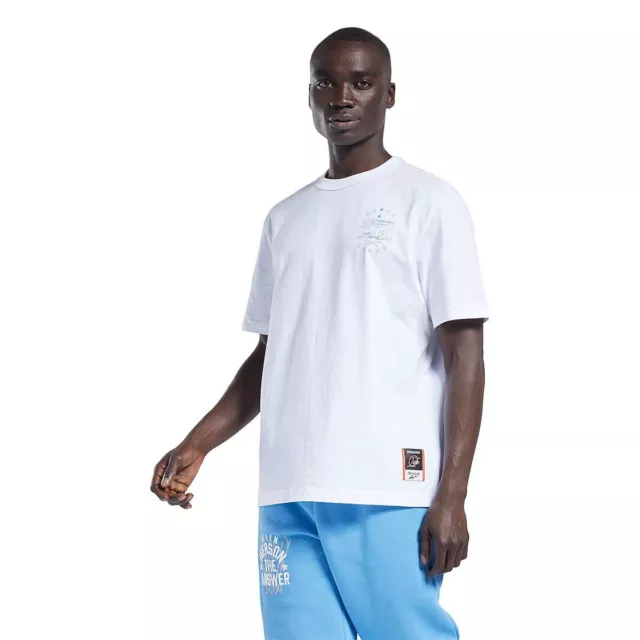 Reebok Iverson I3 Blueprint SS Basketball T-Shirt Men's White Sportswear Tee Top