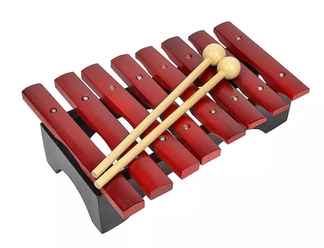 8 Note Xylophone with Dual Beaters - Ideal Beginners Percussion Instruments