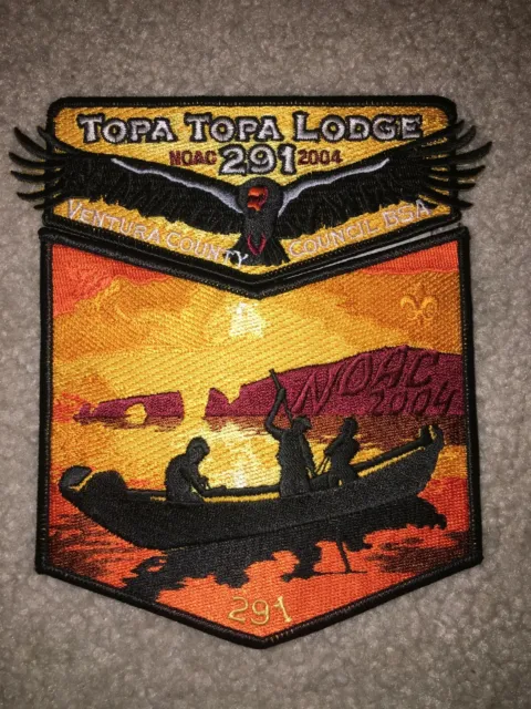 Boy Scout 2004 NOAC Topa 291 Ventura County California Council OA Flap Patch Set