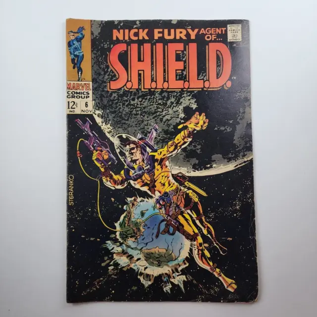 Marvel Comics - Nick Fury Agent of Shield #6, 1968 - Steranko Cover