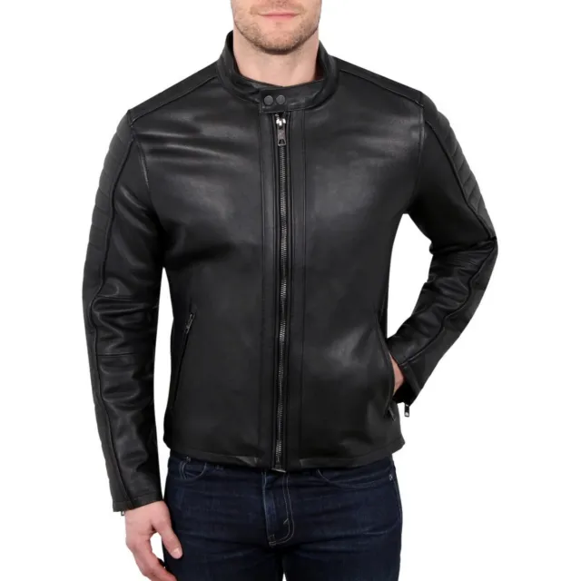 WILLIAM RAST NEW Men's Black Leather Motorcycle Jacket XXL TEDO