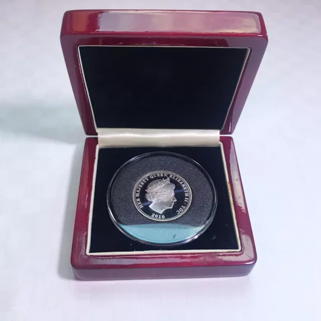 2010 William & Kate Royal Engagement TDC £5 Silver Proof Piedmont Coin. Orig Box