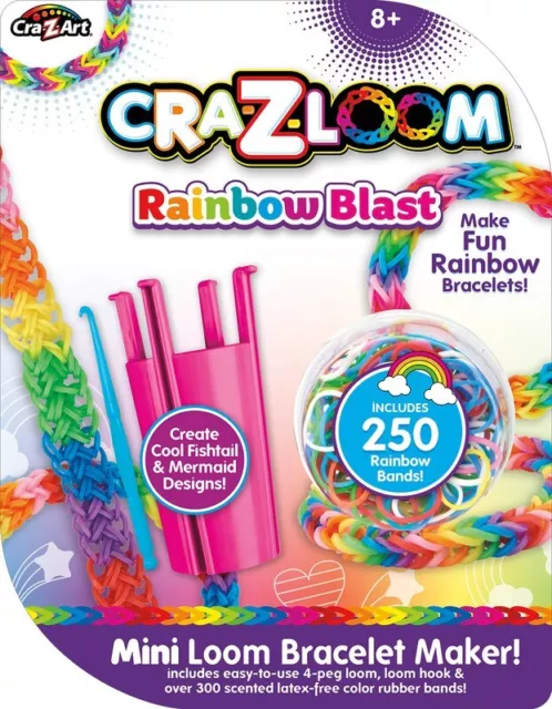Cra-Z-Art - Cra-Z-Loom - Neon Glow - Green Mini Loom Bracelet Maker - 250  Bands 