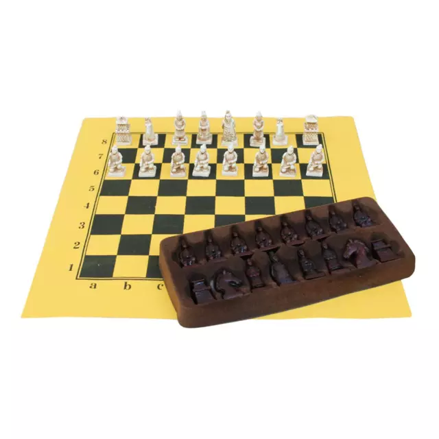 Chess Board Game Set Resin Handcrafted with Chess Pieces Classic Family Board