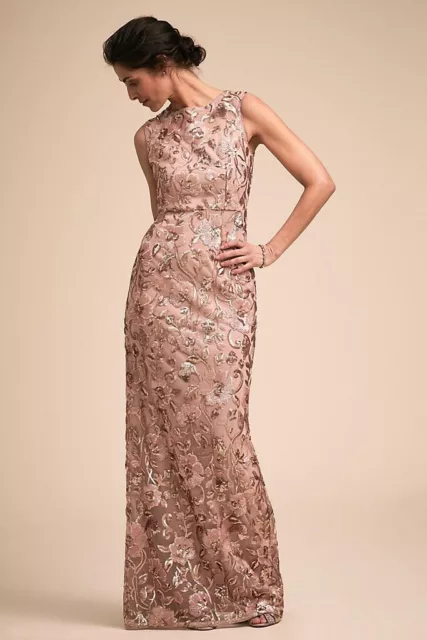BHLDN ANTHROPOLOGIE ADRIANNA Papell NEW 4 Long Dress Sequin Mother of Bride MOB 140.00 PicClick