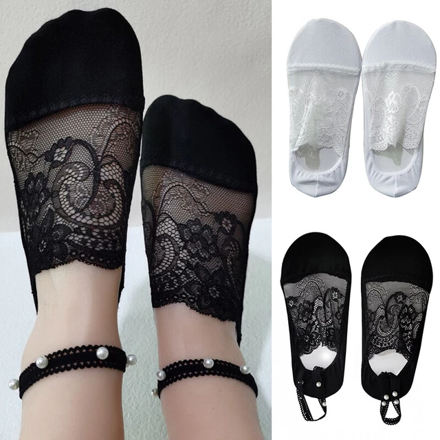 5 Paia Calzini Invisibili Donna In Pizzo - Antiscivolo E Traspiranti - Foto 9