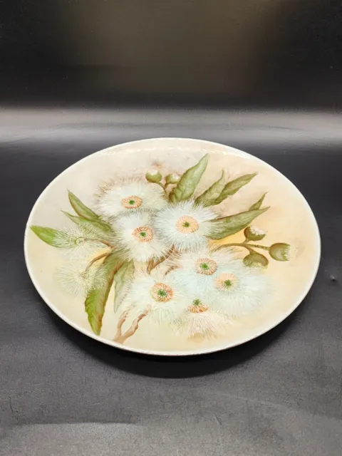 Vintage Hand Painted Plate Large Floral Signed