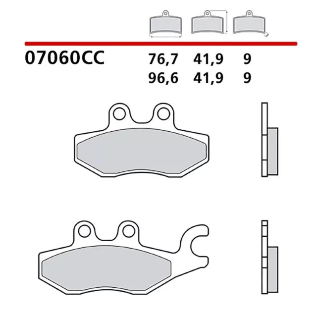 Brembo Rear Brake Pad Kit Piaggio X10 4T 4V Ie Euro 3 500 12-14-Cod.