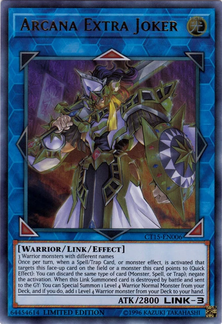 Arcana Extra Joker - CT15-EN006 - Ultra Rare - Limited Edition NM YuGiOh!  2018