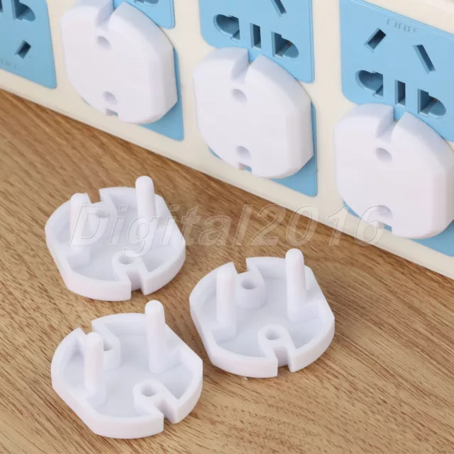 10pcs EU Electric Socket Outlet 2 Plugs Baby Safety Cover Child Protectors Caps