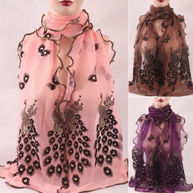 Sciarpa donna modello pavone sciarpa morbida sciarpa avvolgente sciarpe vintage elegante scialle AGH7