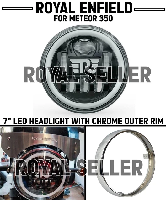 ROYAL ENFIELD METEOR 350 7'' LED HEADLIGHT WITH CHROME OUTER RIM 96.79