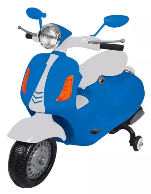 Vespa Moto Scooter Classic Électrique 6V Pour Enfants Lumières Et Sons Et MP3