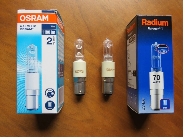 Halogen B15d 100W 1450lm (Osram 64496 And Radium RJH-T 100W Replacement