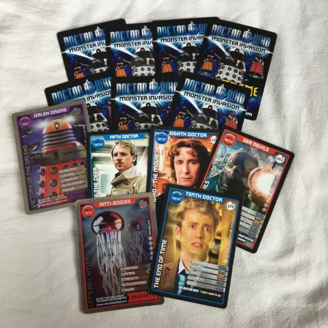 13 X Doctor Who Monster Monster Invasion Cards Bundle Extreme - Dr Who (lot 9)