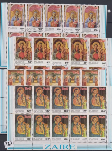 # 10X Zaire 1987 - Mnh - Noel - Painting - Religion