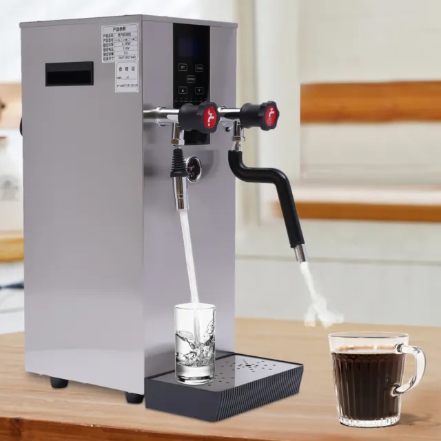 12L Commercial Steam Water Boiling Machine Espresso/Milk/Coffee Foam Maker NEW
