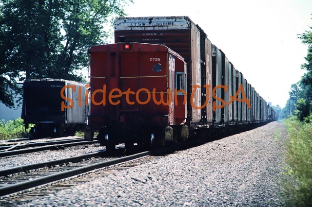 Vtg 1980's Original Photo Train Slide X735 Caboose Southern Railway X2M169
