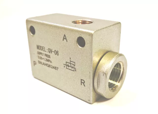 Valvola Di Scarico Rapido Da 1/8" In Ottone Nichelato Per Aria Compressa