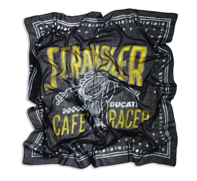 DUCATI SCRAMBLER Racer Halstuch Bandana Tuch Schal schwarz limitiert NEU !!