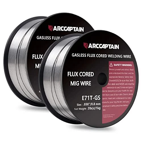 Flux Core Welding Wire E71T-GS .030" 2-Pound X 2 Spool Gasless Mild Carbon St...