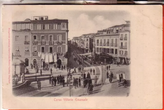 Cartolina   Cagliari  Citta'  Non Viaggiata  Primi 900 Corso Vitt. Ema Occasione