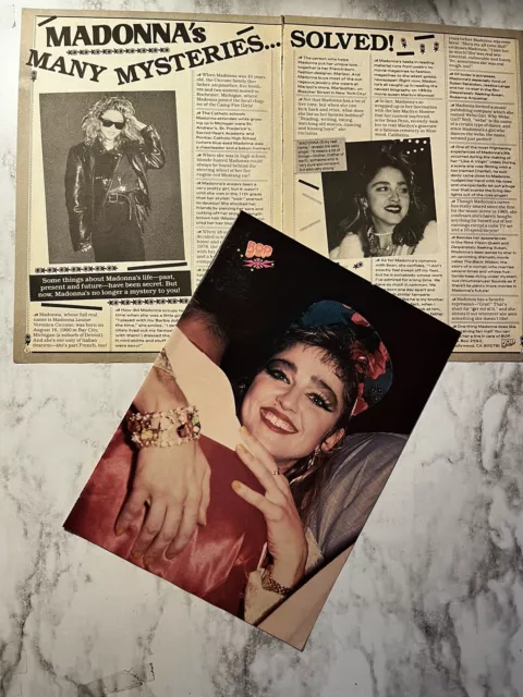 Madonna Pinup & Clipping From 80’s Teen Magazine.