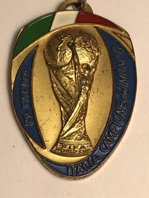 CALCIO SPAGNA 82 ITALIA CAMPIONE DEL MONDO FIGC BERTONI portachiavi Vintage FIFA