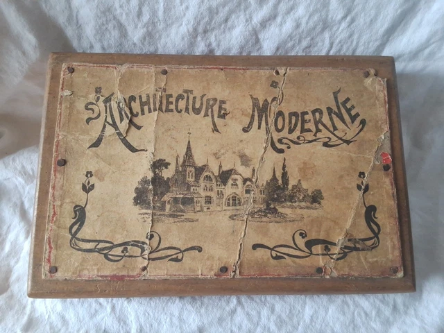 Ancien JEU DE CONSTRUCTION en bois Ecole d'Architecture complète JFL
