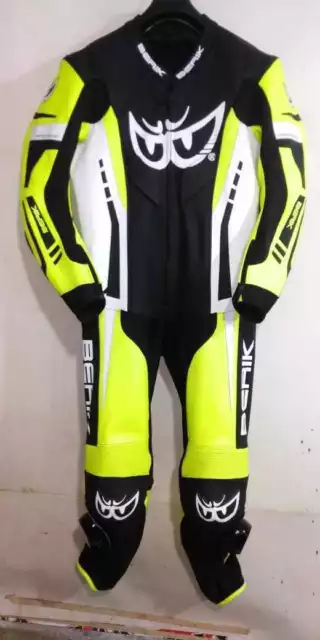 Yellow Suit Cowhide Leather Motorbike Motorcycle Leder Racing