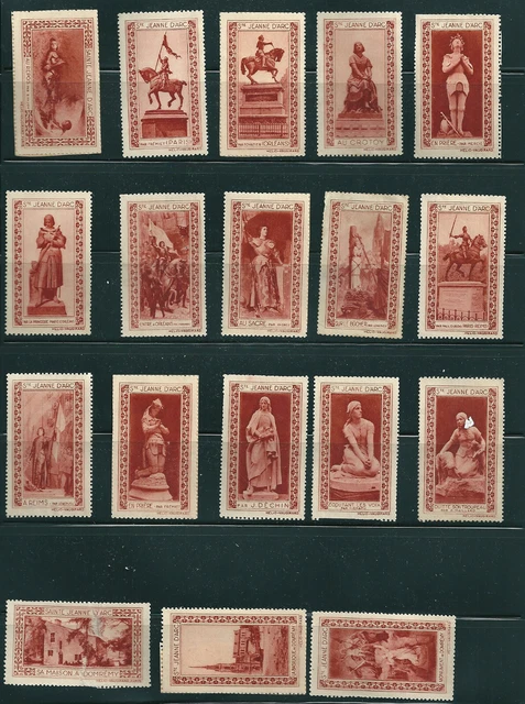 Lot de 18  vignettes Jeanne d'Arc