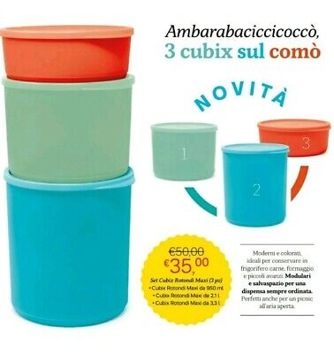 Tupperware TUPPERWARE SET OBLÒ 2PZ NUOVO COLORE OFFERTA LIMITATA 