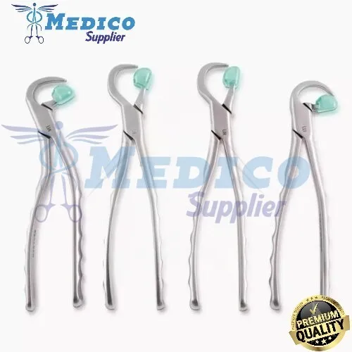Dental Extraction Forceps Standard Series Set of 4 Pcs 40 Bumpers Free