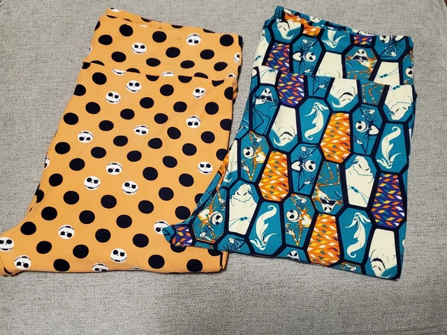 LULAROE DISNEY NIGHTMARE Before Christmas Leggings TC2 Jack 2 pair