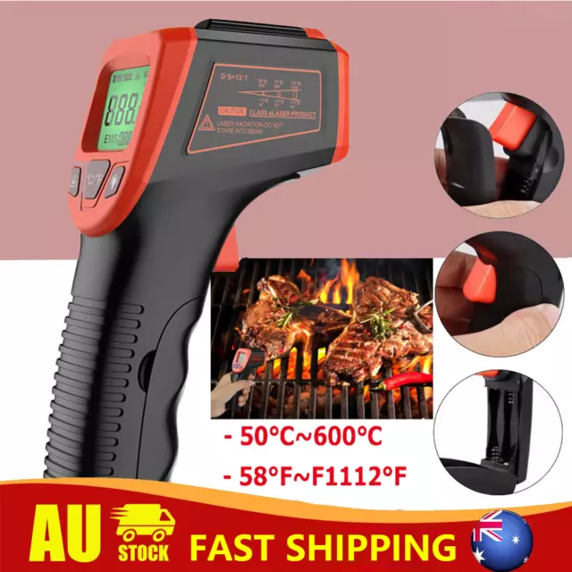 Digital Infrared Thermometer LCD IR Temperature Gun Laser Pyrometer Non-Contact