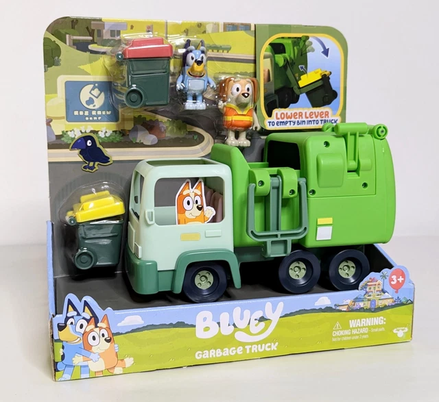 MOOSE TOYS BLUEY Garbage Truck 2.5" Bluey and Bin Man Figures with