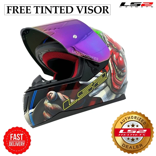 clown motorcycle helmet uk Cover - LS2 uses 2 shell sized for the smallest lightest possible helmet Tartan and Clown Art on