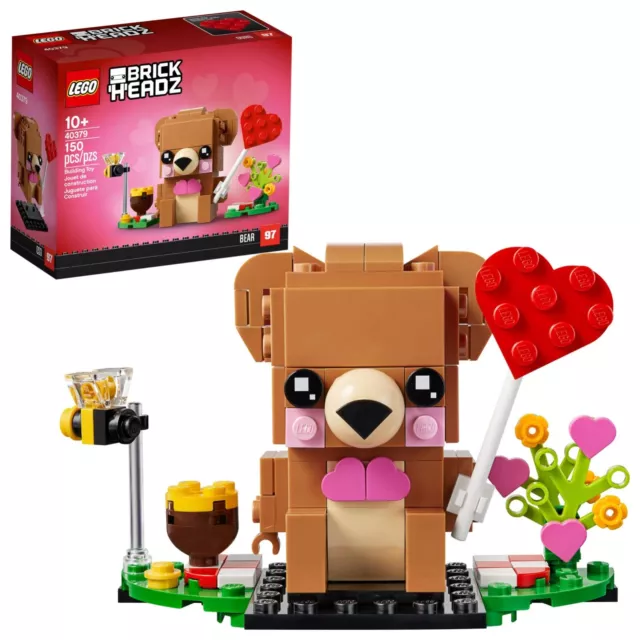 LEGO BRICKHEADZ - Orso di San Valentino orso 97 stagionale (40379) nuovo &  imballo originale EUR 24,95 - PicClick IT