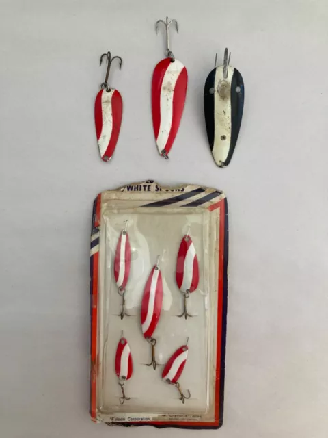 5) VINTAGE DOLPHIN Brand Supra Spoon Fishing Lures #623 724 626