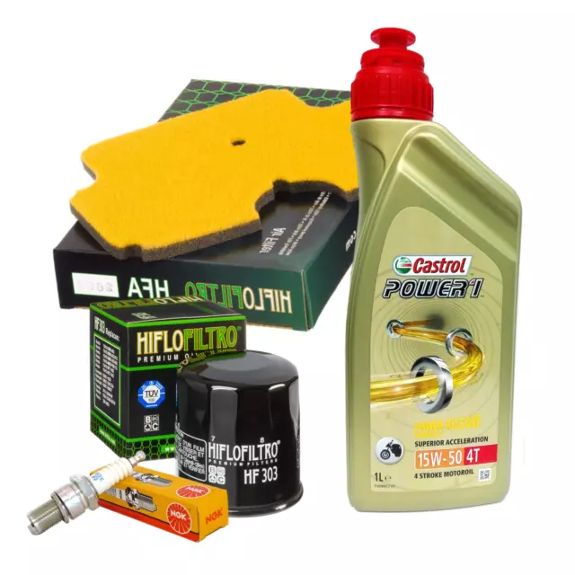 Set Entretien Castrol Power 1 15W50 Filtre à Huile Air Bougies ER-6N 2007/2008