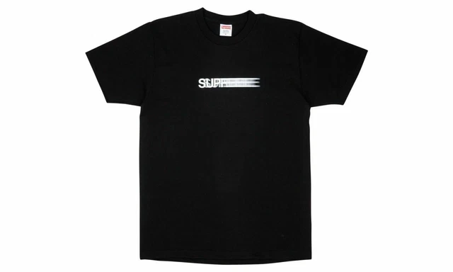 DS New Supreme Motion Logo Tee T-shirt SS16 rare box Bogo M Medium black white