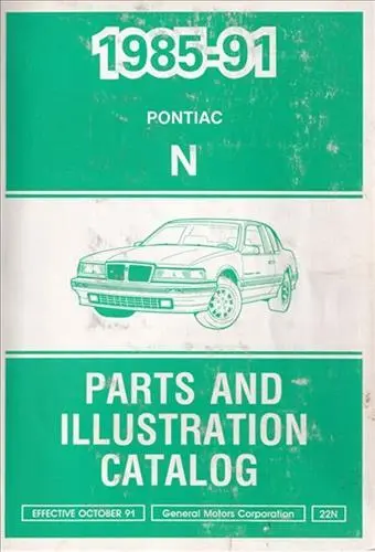 Pontiac Grand Am Parts Book 1991 1990 1989 1988 1987 1986 1985 Part Catalog