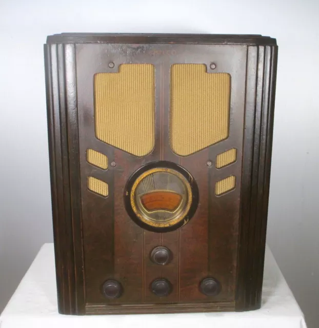 ANTIQUE PHILCO VINTAGE tombstone tube radio restored and working $69.99 ...