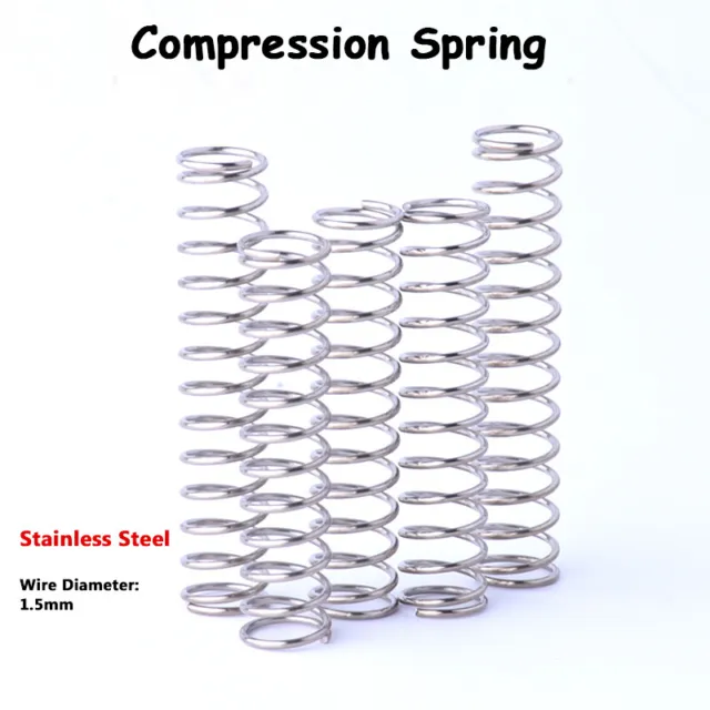 Molle a compressione pressione molla diametro filo Ø 1,5 mm - 304 acciaio inox